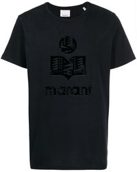 Isabel Marant - Zafferh Logo-embossed Organic Cotton T-shirt - Lyst