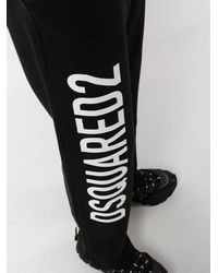 DSquared² - Logo-Print Cotton Track Pants - Lyst