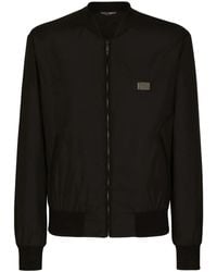 Dolce & Gabbana - Nylon Jacket With Logo Plaque - Lyst