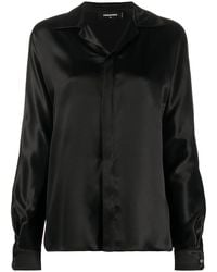 DSquared² - Open Collar Silk Shirt - Lyst