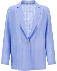 Herno - Single-Button Linen Blazer - Lyst