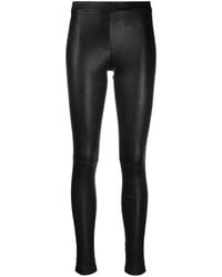Theory - Low-Waist Skinny Lambskin Trousers - Lyst