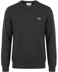 Lacoste - Logo-Patch Crew-Neck Sweater - Lyst