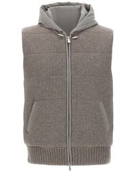 Gran Sasso - Quilted Hooded Gilet - Lyst
