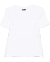Lorena Antoniazzi - Lace-Trim T-Shirt - Lyst