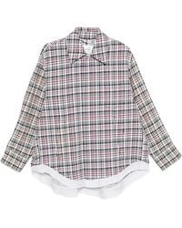 Victoria Beckham - Veste Cocoon Shacket À Carreaux - Lyst