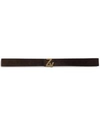 Zadig & Voltaire - Zv Initiale La Belt 30Mm Suede Belt - Lyst
