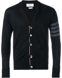 Thom Browne - Fine Merino Wool V-Neck Cardigan - Lyst