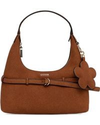Guess - Mini Cabas Hobo Taylor À Boucle Et Breloque Fleur - Lyst