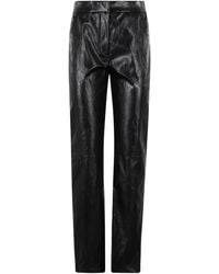 FEDERICA TOSI - Leather Panel Trousers - Lyst