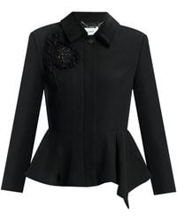 Erdem - Embroidered Peplum Jacket - Lyst