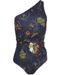 Brigitte Bardot - Floral-Print One-Shoulder Swimsuit - Lyst