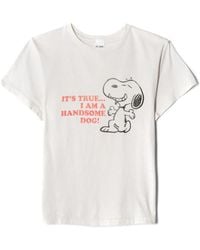 RE/DONE - Snoopy Print Crew-Neck T-Shirt - Lyst