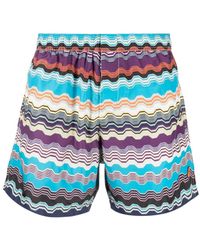 Missoni - Abstract-pattern Swim Shorts - Lyst