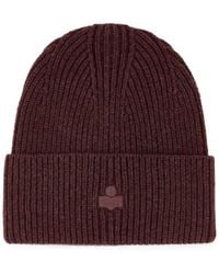 Isabel Marant - Ribbed-Knit Logo-Embroidered Beanie Hat - Lyst