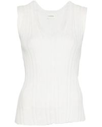 Closed - Linen And Cotton V-Necked Sweater - Lyst