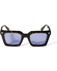 Off-White c/o Virgil Abloh - Tortoiseshell-Effect Square-Frame Sunglasses - Lyst