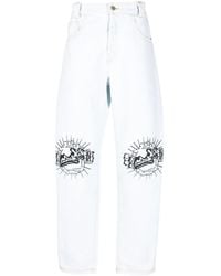 44 Label Group - Graphic-Print Straight-Leg Jeans - Lyst