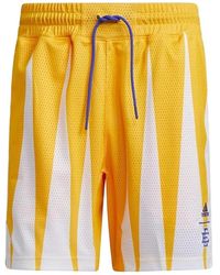 adidas - Hoops Summer Essentials Geometric-Pattern Track Shorts - Lyst