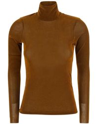 Tela - Sheer Roll-Neck Top - Lyst