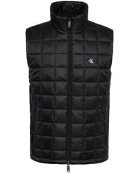 Calvin Klein - Gesteppte Weste Mit Logo - Lyst