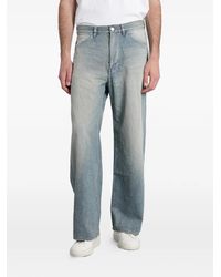 Attachment - Wide-Leg Faded Denim Jeans - Lyst