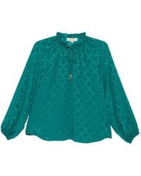 Michael Kors - Monogram Blouse - Lyst