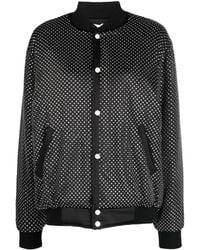P.A.R.O.S.H. - Crystal-Embellished Press-Stud Bomber Jacket - Lyst