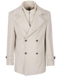 Barba Napoli - Double-Breasted Layered Coat - Lyst