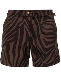 Tom Ford - Zebra-print Swim Shorts - Lyst