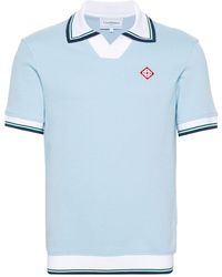 Casablancabrand - Logo-patch Piqué Polo Shirt - Lyst