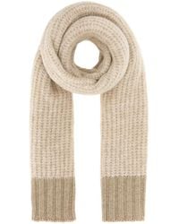 Stone Island - Logo-Patch Ribbed-Knit Scarf - Lyst