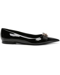 Versace - Nastro Gianni Patent-leather Ballerina Shoes - Lyst