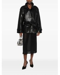 ELEH - Belted Double-Breasted Jacket - Lyst