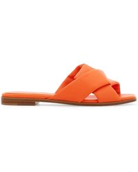 Ferragamo - Origami Knot-Detail Leather Slides - Lyst