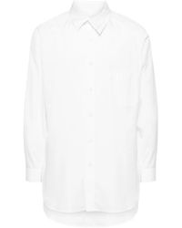 Yohji Yamamoto - Asymmetric-Collar Cotton Shirt - Lyst