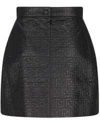 Fendi - Logo-Pattern Quilted Short Skirt - Lyst