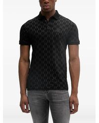 Karl Lagerfeld - Monogram-pattern Polo Shirt - Lyst