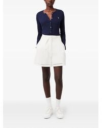 Lacoste - Pantalones Cortos Con Cinturón - Lyst