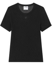 Courreges - T-Shirt Aus Mesh - Lyst