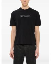 44 Label Group - Burnt Label Logo-Patch Graphic-Print T-Shirt - Lyst
