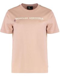 Moncler - Round Neck Cotton T-Shirt - Lyst