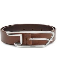 DIESEL - Outlined D Buckle Belt - Lyst