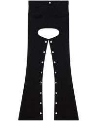 Courreges - Cut-out Flared Denim Trousers - Lyst