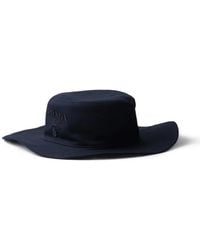 Prada - Wide-Brimmed Drill Hat - Lyst