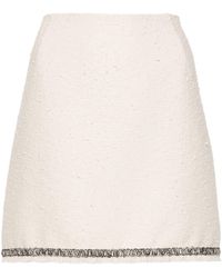 Moncler - Contrasting-trim Tweed Miniskirt - Lyst
