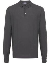 Zanone - Dyed Cotton Polo Shirt - Lyst