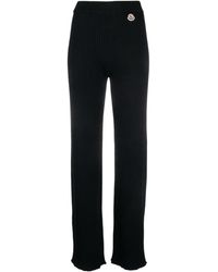 Moncler - High-rise Wool-blend Straight Pants - Lyst