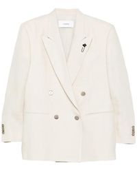 Lardini - Cameron Pin-Detail Double-Breasted Blazer - Lyst