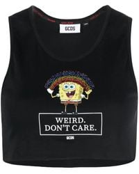 Gcds - Graphic-Print Cropped Vest - Lyst